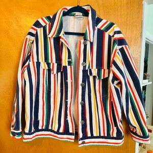 Lucy and Yak Callaway trucker jacket Brighton stripe medium